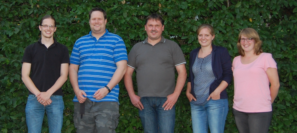 Der Vorstand v.l.: Fabian S., Christian B., Johannes K., Lina-Marie T., Katrin S.